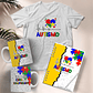 10 Arte para Caneca e Camisa Autismo Arquivo Editável - Thumbnail 3