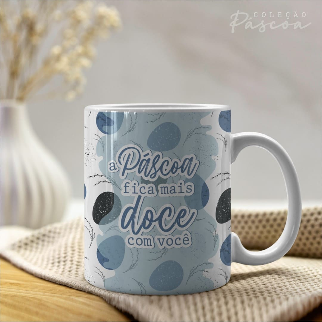 20 Arte para Caneca Páscoa Arquivo Editável 3