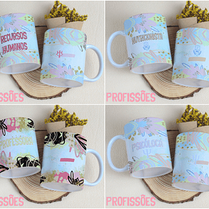 29 Arte para Caneca Profissões Arquivo Editável