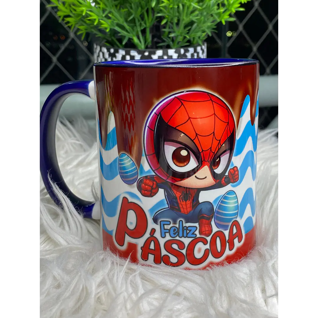6 Arte para Caneca Páscoa Super Heróis Arquivo Png 3