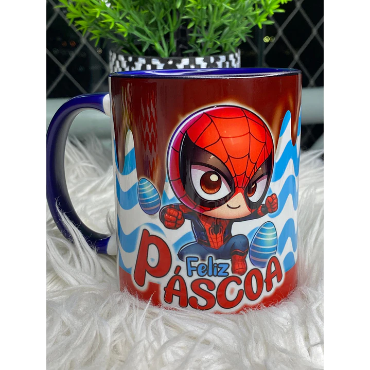 6 Arte para Caneca Páscoa Super Heróis Arquivo Png 3