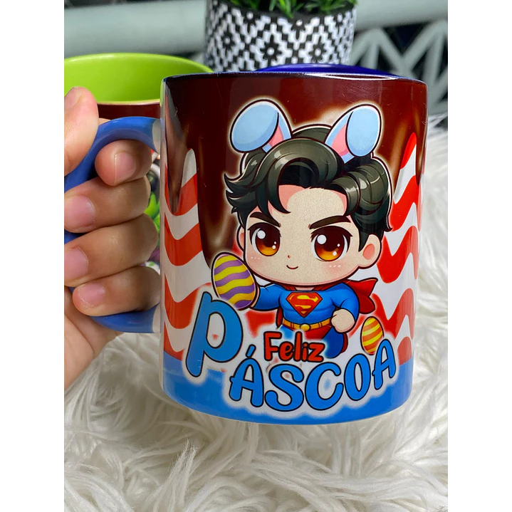 6 Arte para Caneca Páscoa Super Heróis Arquivo Png 6