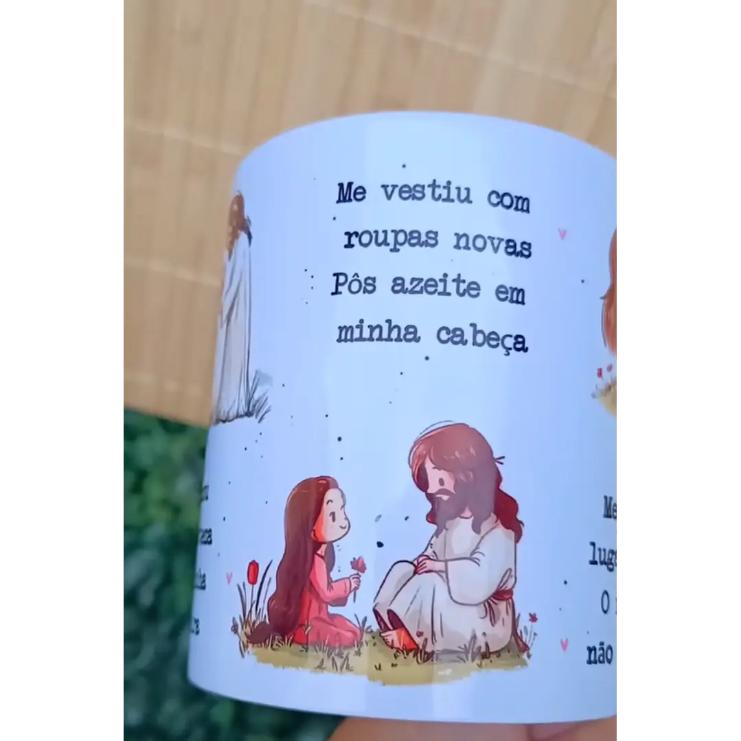 Arte Caneca Me enxergou na Minha Tormenta Me Livrou em meus Problemas - Lindo Momento Arquivo em Jpg 3