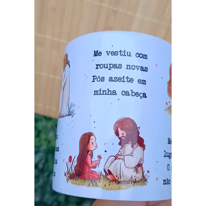 Arte Caneca Me enxergou na Minha Tormenta Me Livrou em meus Problemas - Lindo Momento Arquivo em Jpg 3