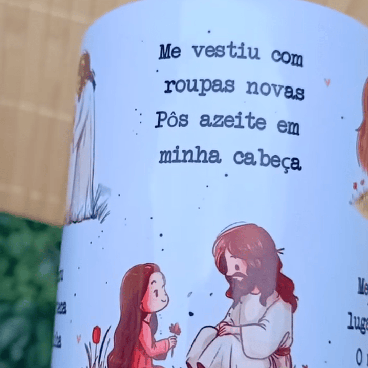Arte Caneca Me enxergou na Minha Tormenta Me Livrou em meus Problemas - Lindo Momento Arquivo em Jpg 3