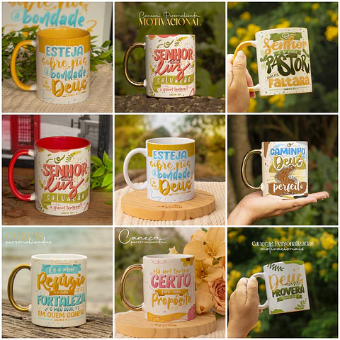 17 Artes Caneca Salmos Frases Arquivos em Jpg