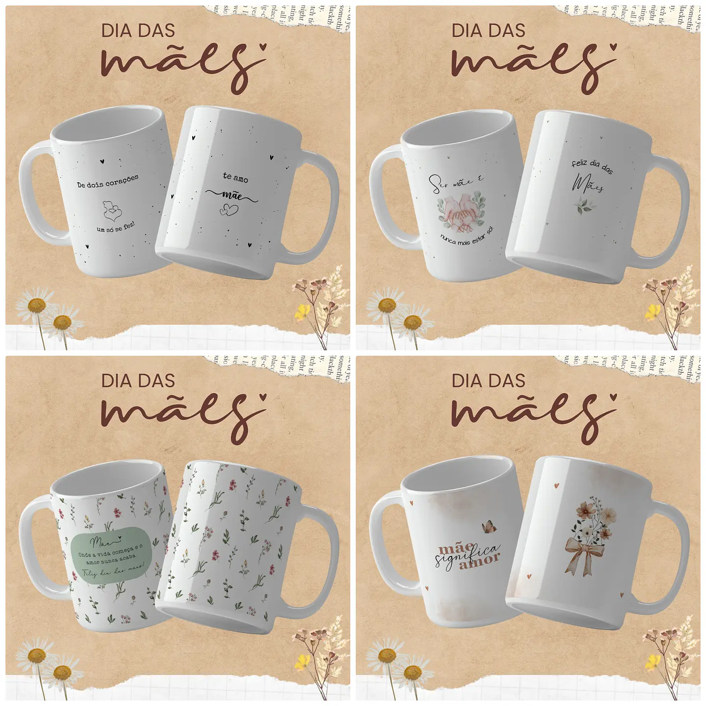 18 Artes Caneca e Azulejo Dia das Mães Arquivos Editável 2