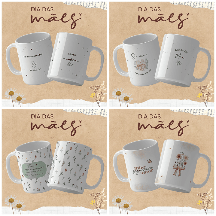 18 Artes Caneca e Azulejo Dia das Mães Arquivos Editável 2