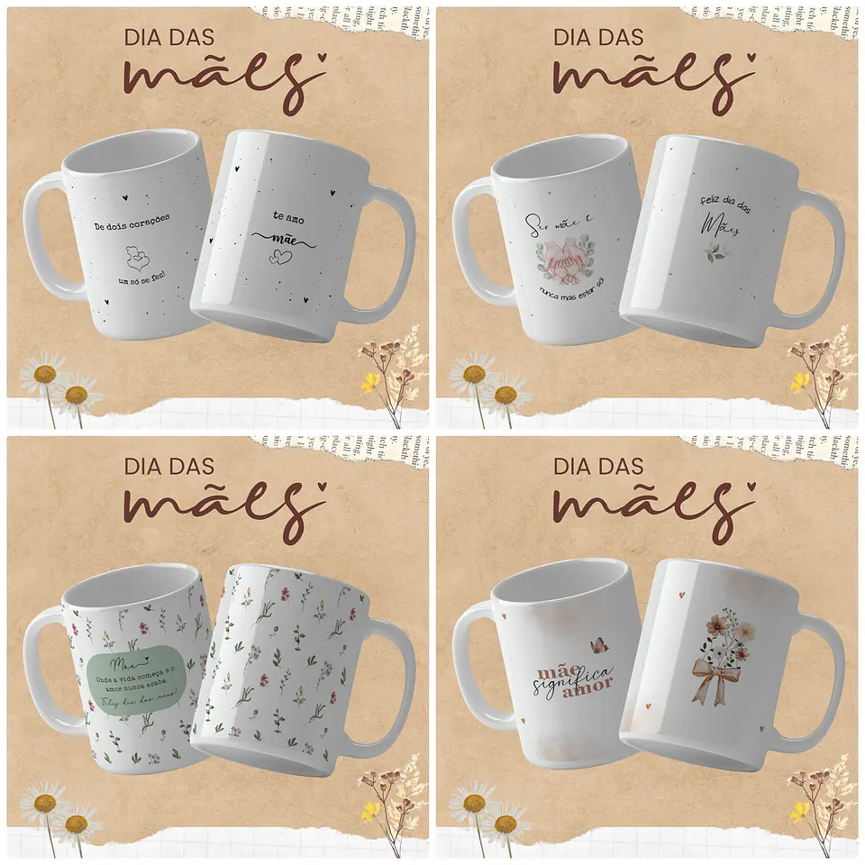18 Artes Caneca e Azulejo Dia das Mães Arquivos Editável 2