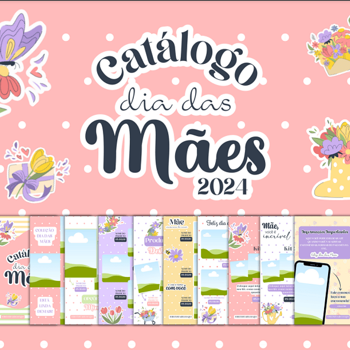 Catálogo Posts Divulgação Dia das Mães redes sociais - Baixar Grátis  1