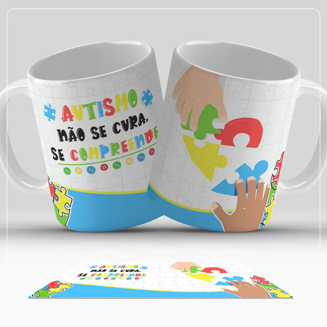 14 Artes Caneca Autismo Arquivo em Jpg 2