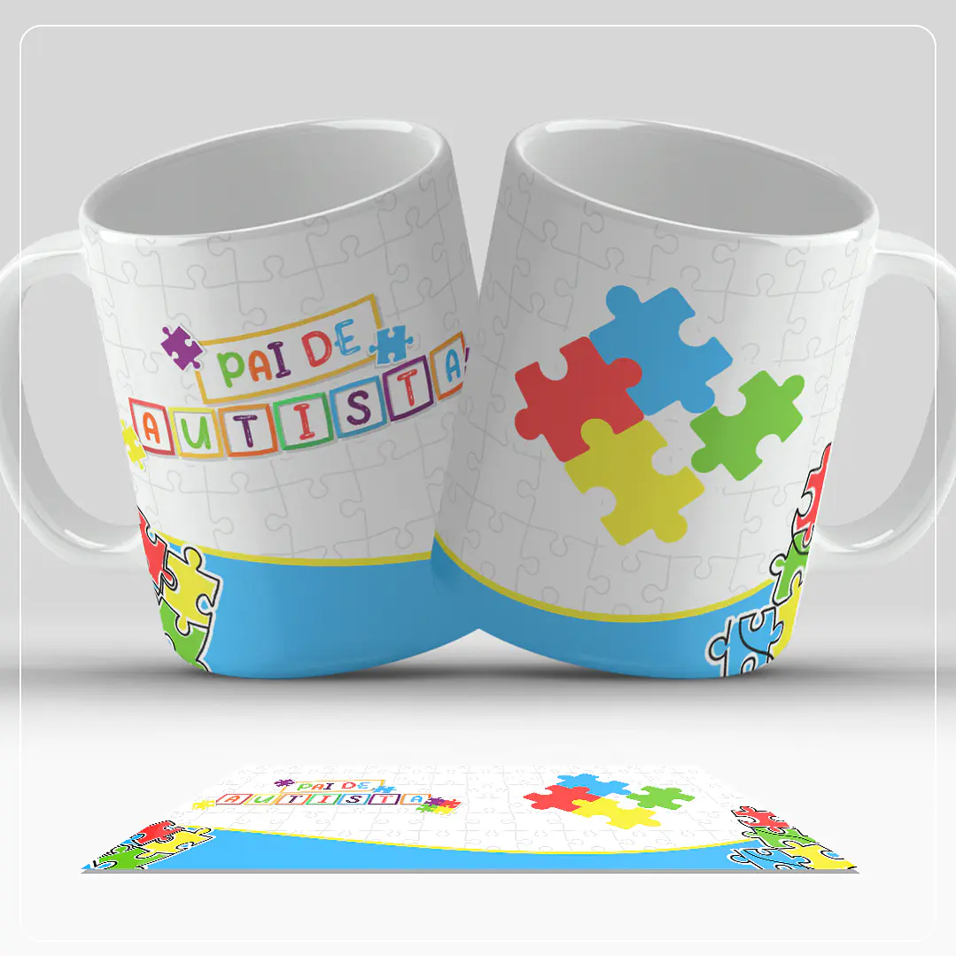 14 Artes Caneca Autismo Arquivo em Jpg 3