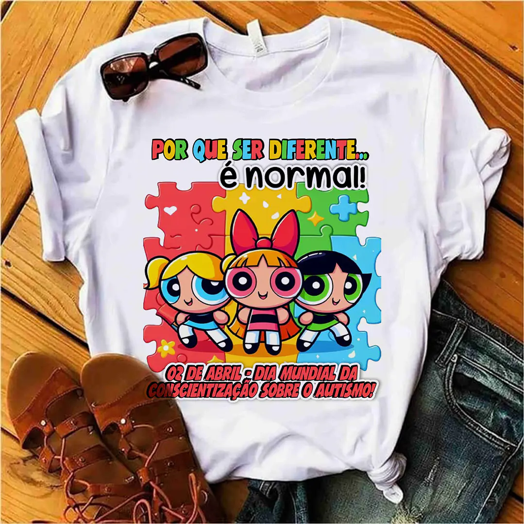 22 Artes para Caneca e Camisa Autismo Personagens Arquivo Editável 1