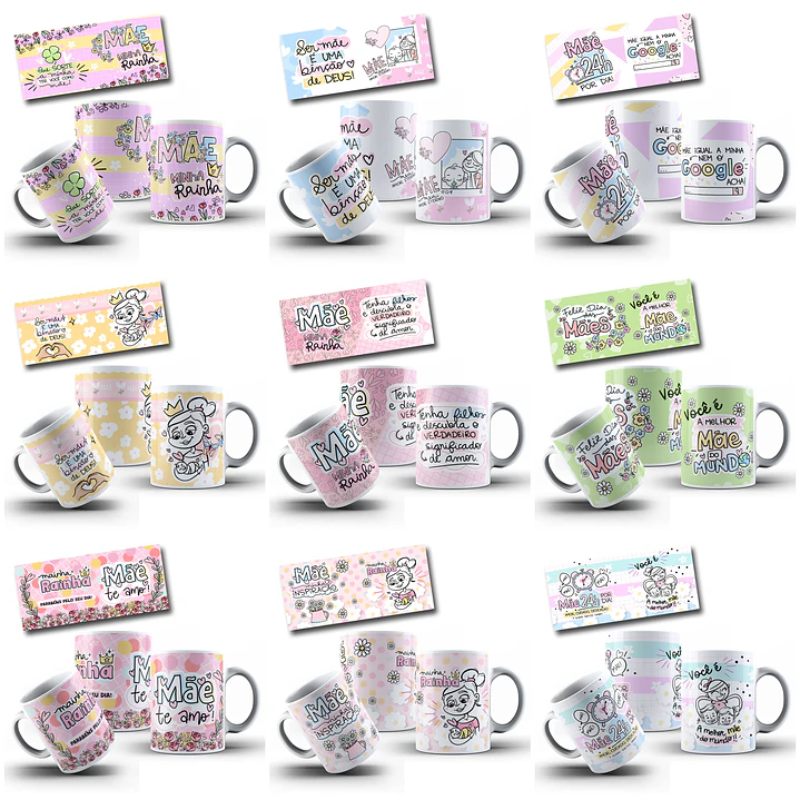 30  Artes para Caneca Dia das Mães Arquivo em Jpg 1