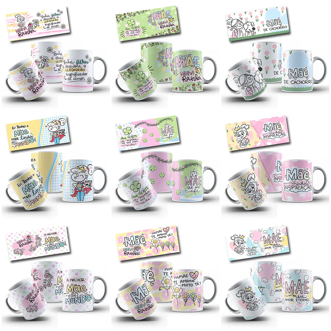 30  Artes para Caneca Dia das Mães Arquivo em Jpg 2