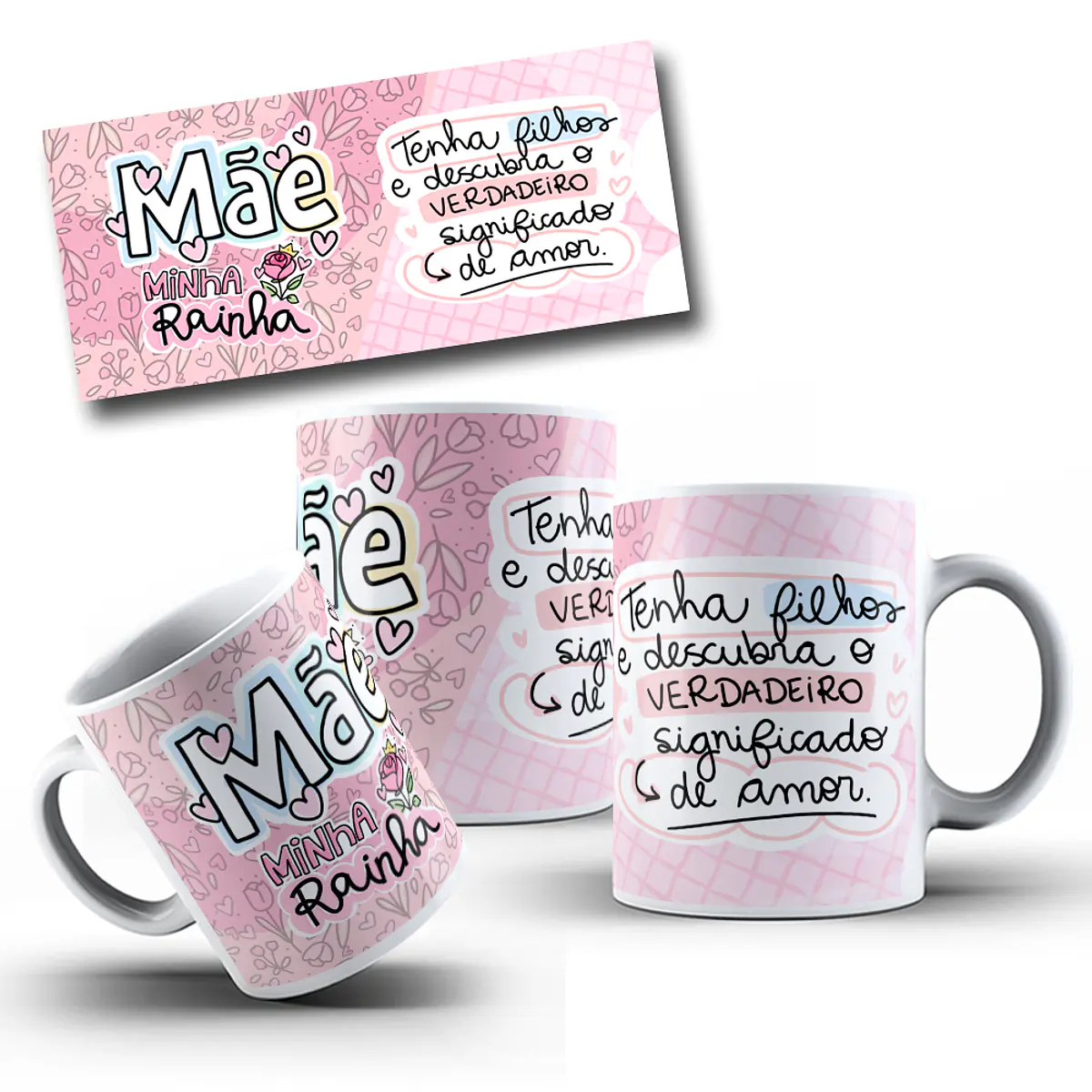 30 Artes para Caneca Dia das Mães Arquivo em Jpg