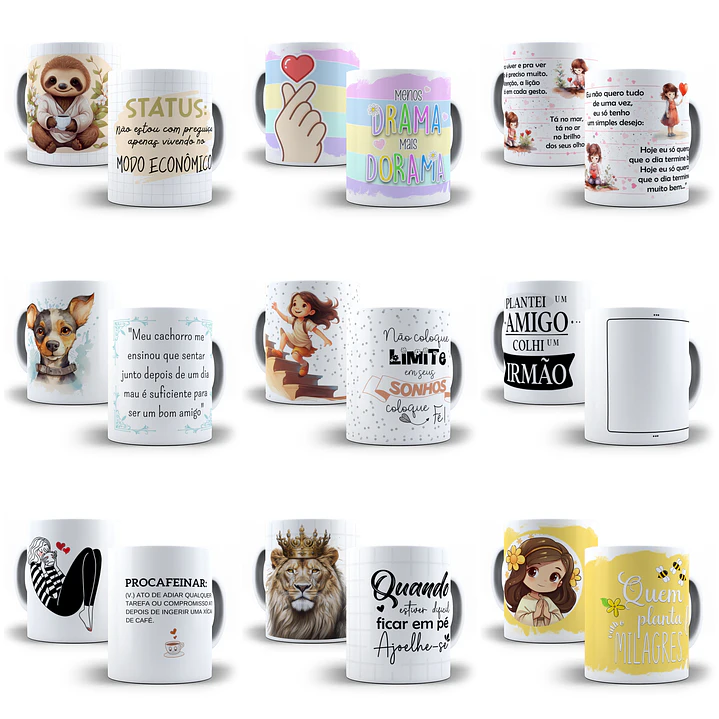 240 Artes para Caneca Frases Motivacionais Personagens e Outros Arquivo em Jpg  10
