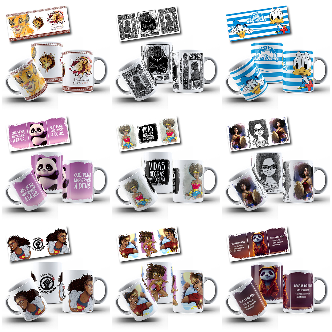 240 Artes para Caneca Frases Motivacionais Personagens e Outros Arquivo em Jpg  11
