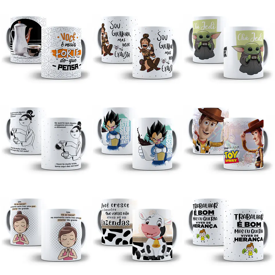240 Artes para Caneca Frases Motivacionais Personagens e Outros Arquivo em Jpg  12