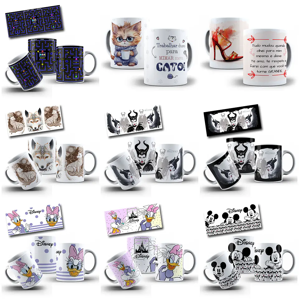 240 Artes para Caneca Frases Motivacionais Personagens e Outros Arquivo em Jpg  16