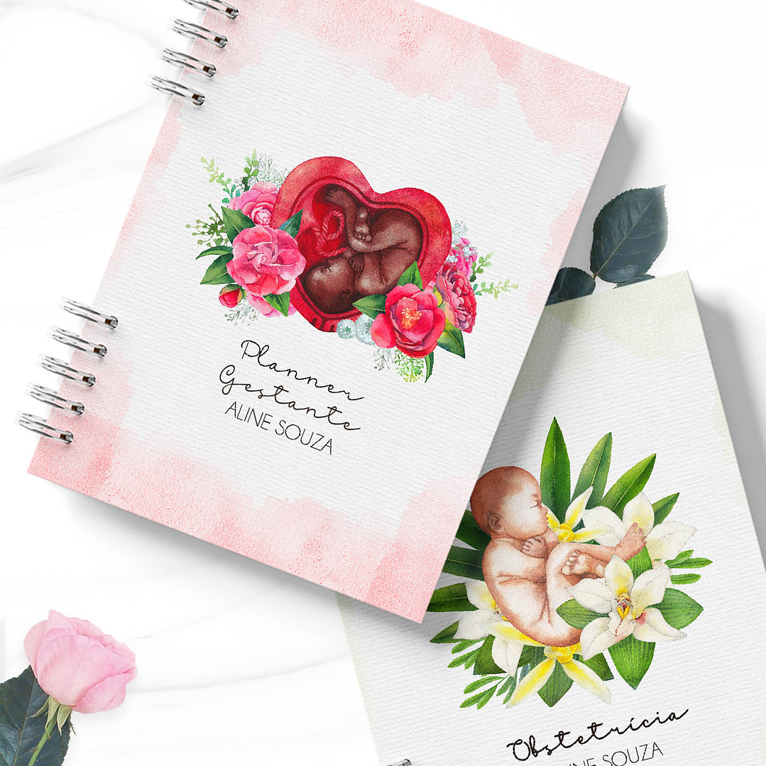 Arquivos Capas para Agenda Gestantes em Png  3