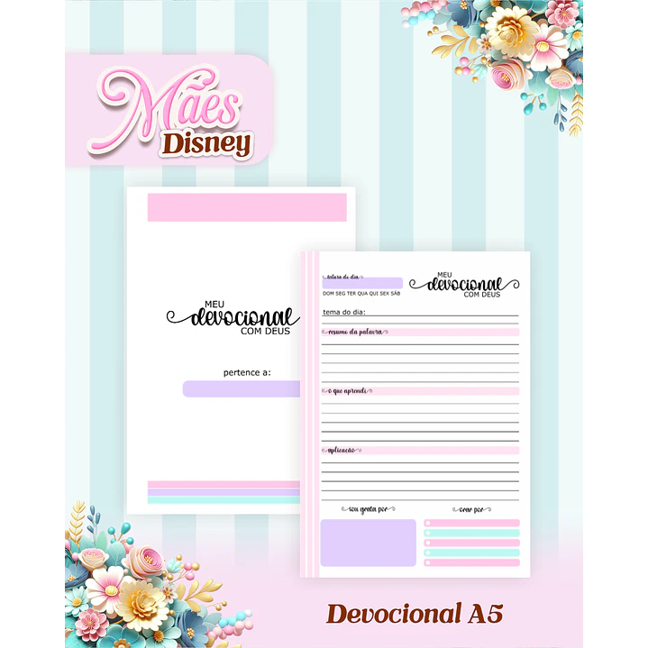 Arquivos para Encadernação Dia das Mães Princesas da Disney em Pdf e Png 13