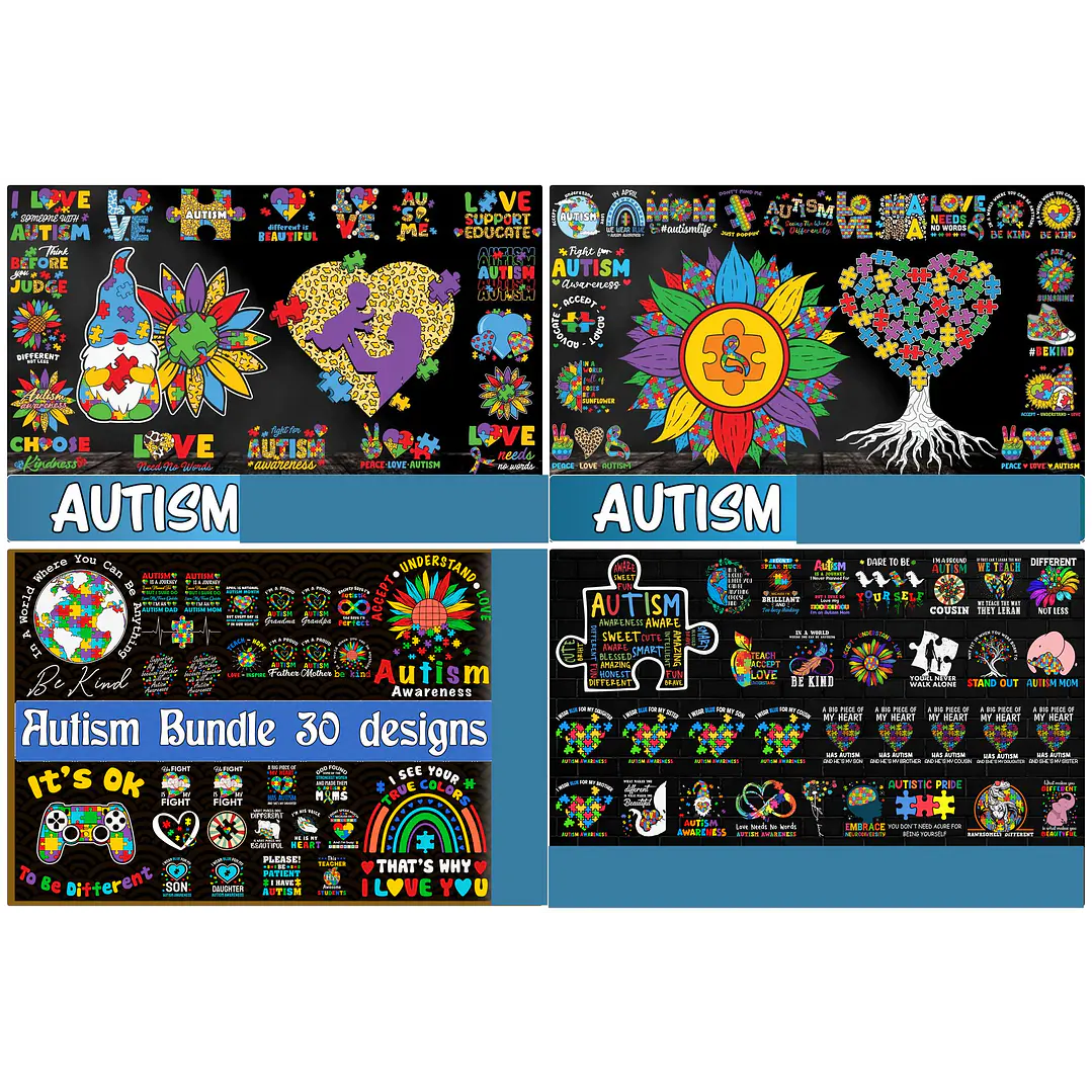 Mega Kit Digital Autismo Arquivos em Png  7