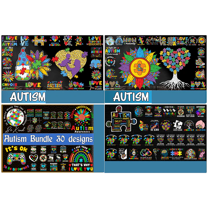Mega Kit Digital Autismo Arquivos em Png  7