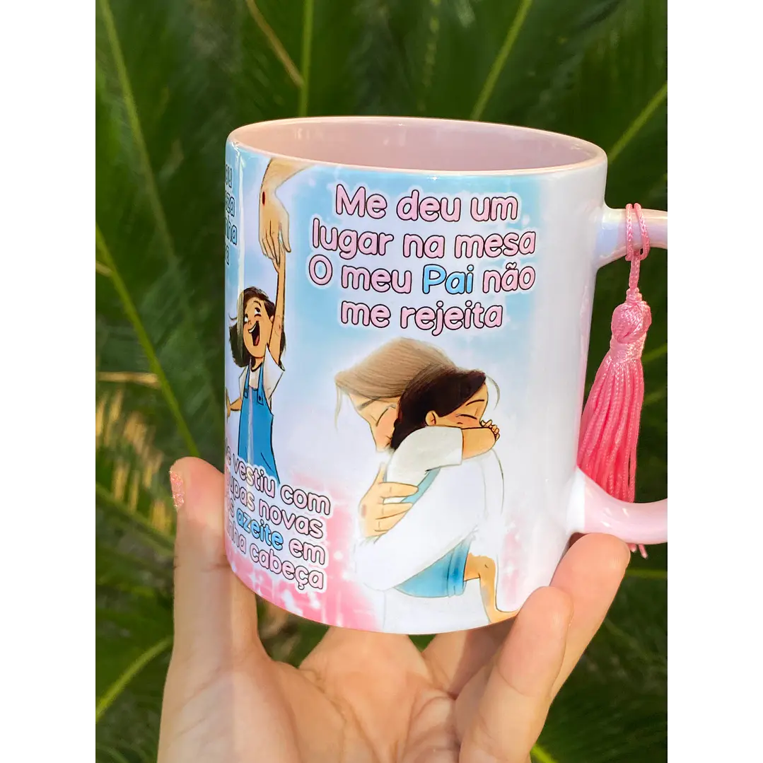 Arte Caneca Me enxergou na Minha Tormenta Me Livrou em meus Problemas - Lindo Momento Arquivo em Jpg 4
