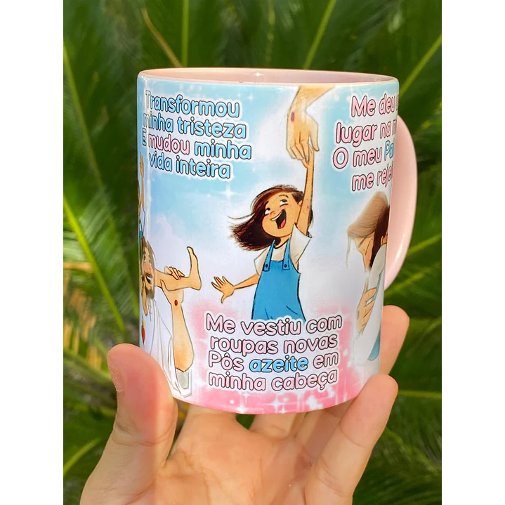 Arte Caneca Me enxergou na Minha Tormenta Me Livrou em meus Problemas - Lindo Momento Arquivo em Jpg 2