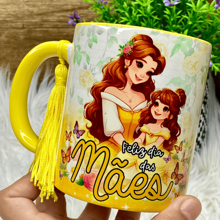 12 Artes Caneca Dia das Mães Princesas da Disney Arquivos em Jpg 2