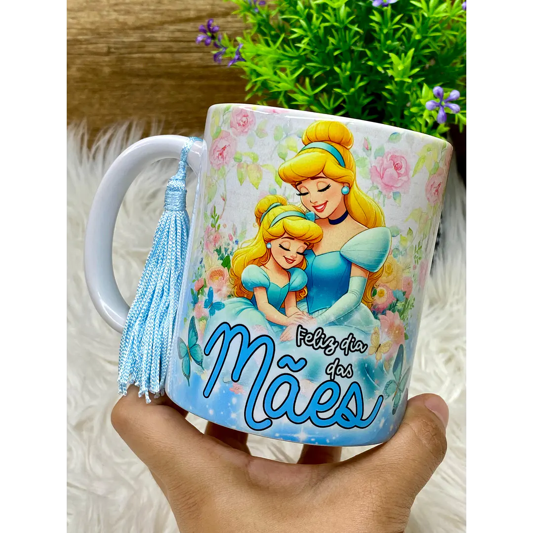 12 Artes Caneca Dia das Mães Princesas da Disney Arquivos em Jpg 3