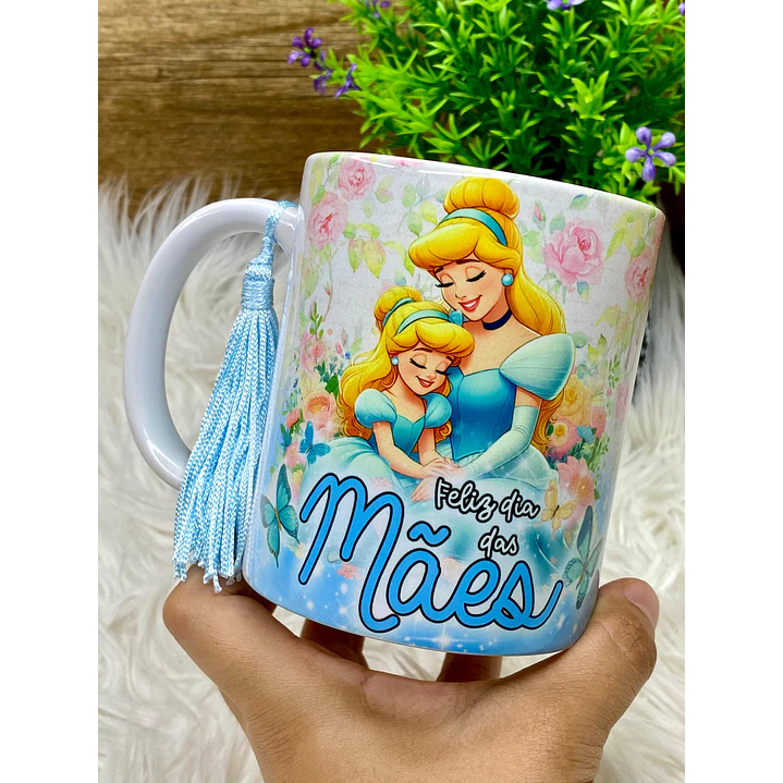 12 Artes Caneca Dia das Mães Princesas da Disney Arquivos em Jpg 3