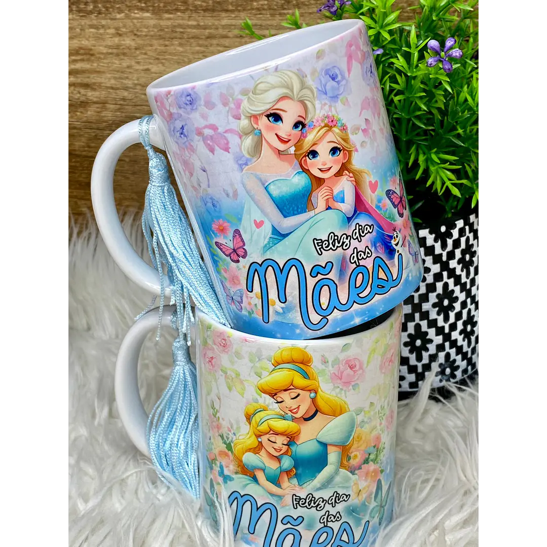 12 Artes Caneca Dia das Mães Princesas da Disney Arquivos em Jpg 4