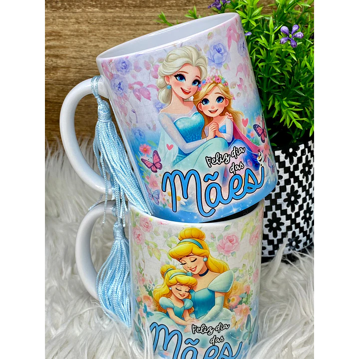 12 Artes Caneca Dia das Mães Princesas da Disney Arquivos em Jpg 4