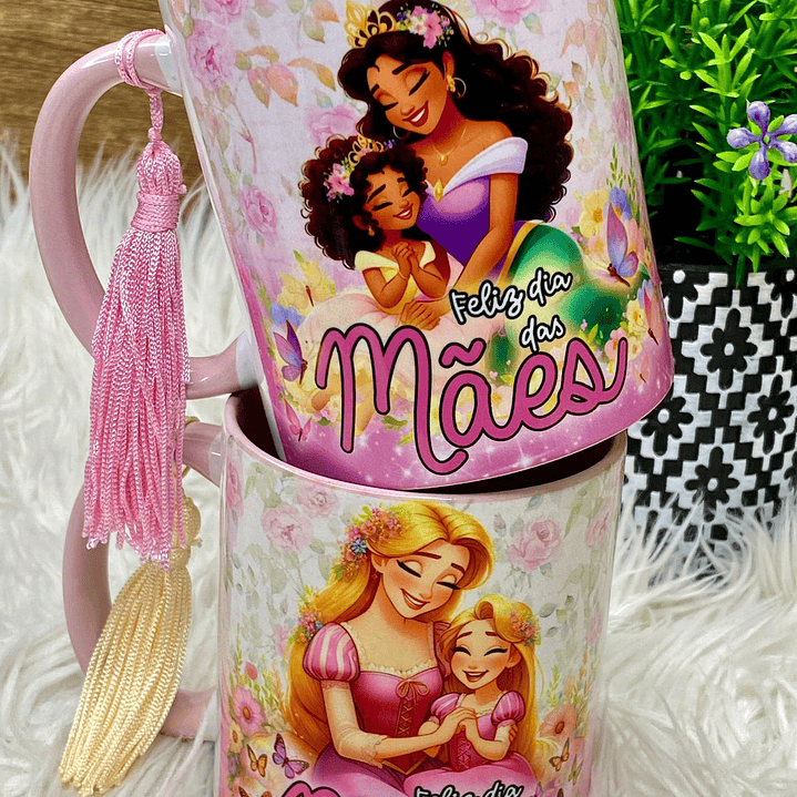 12 Artes Caneca Dia das Mães Princesas da Disney Arquivos em Jpg 5