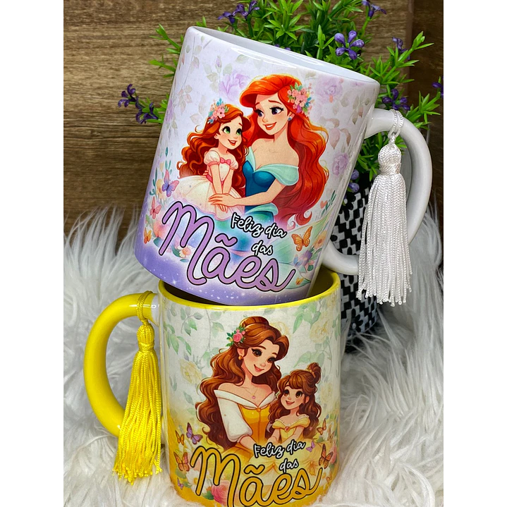12 Artes Caneca Dia das Mães Princesas da Disney Arquivos em Jpg 6