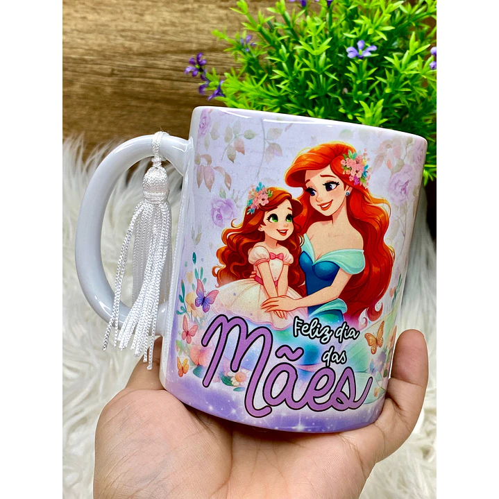 12 Artes Caneca Dia das Mães Princesas da Disney Arquivos em Jpg 8