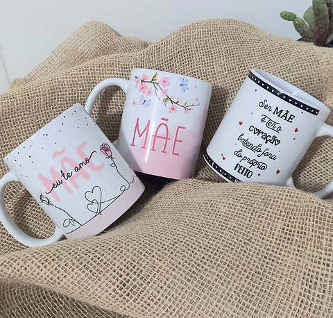 10 Artes para Caneca Dia das Mães Arquivo em Jpg