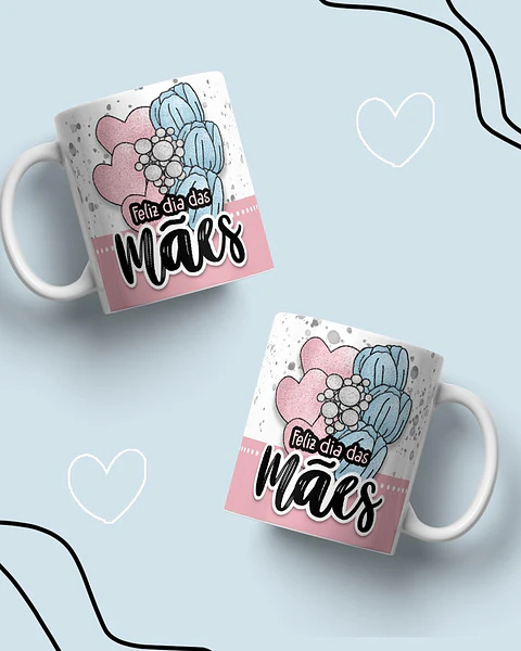 10 Artes para Caneca Dia das Mães Arquivo em Jpg