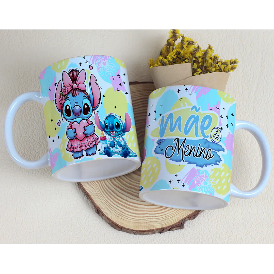 10 Artes para Caneca Dia das Mães Stitch Arquivo Editável 7