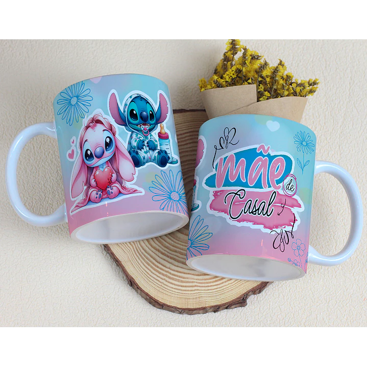 10 Artes para Caneca Dia das Mães Stitch Arquivo Editável 5