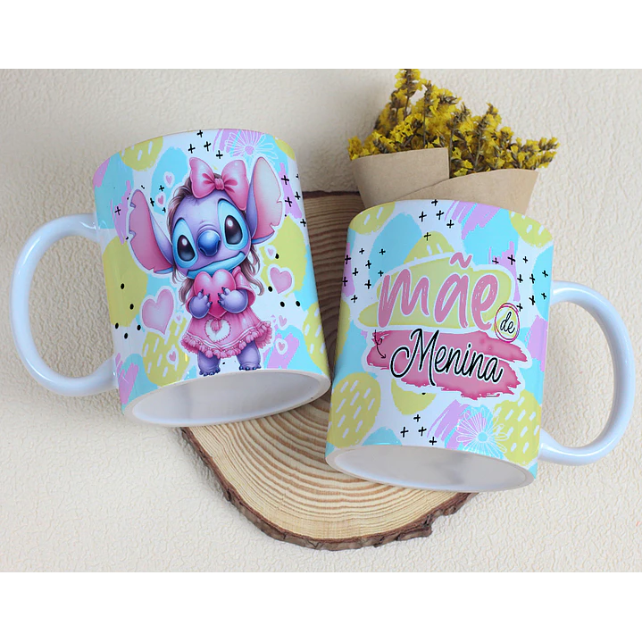 10 Artes para Caneca Dia das Mães Stitch Arquivo Editável 8