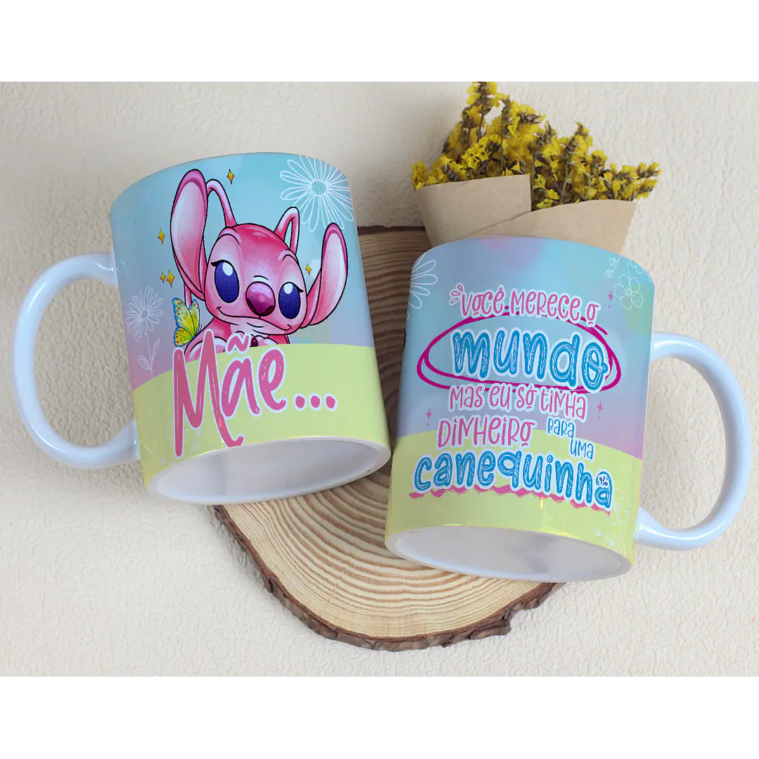 10 Artes para Caneca Dia das Mães Stitch Arquivo Editável 20