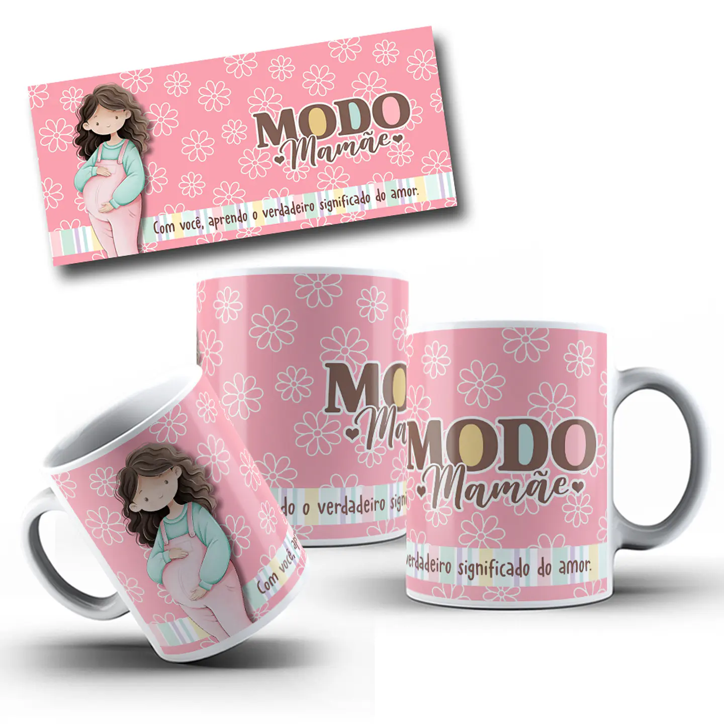 12 Artes para Caneca Dia das Mães Arquivo em Jpg  4