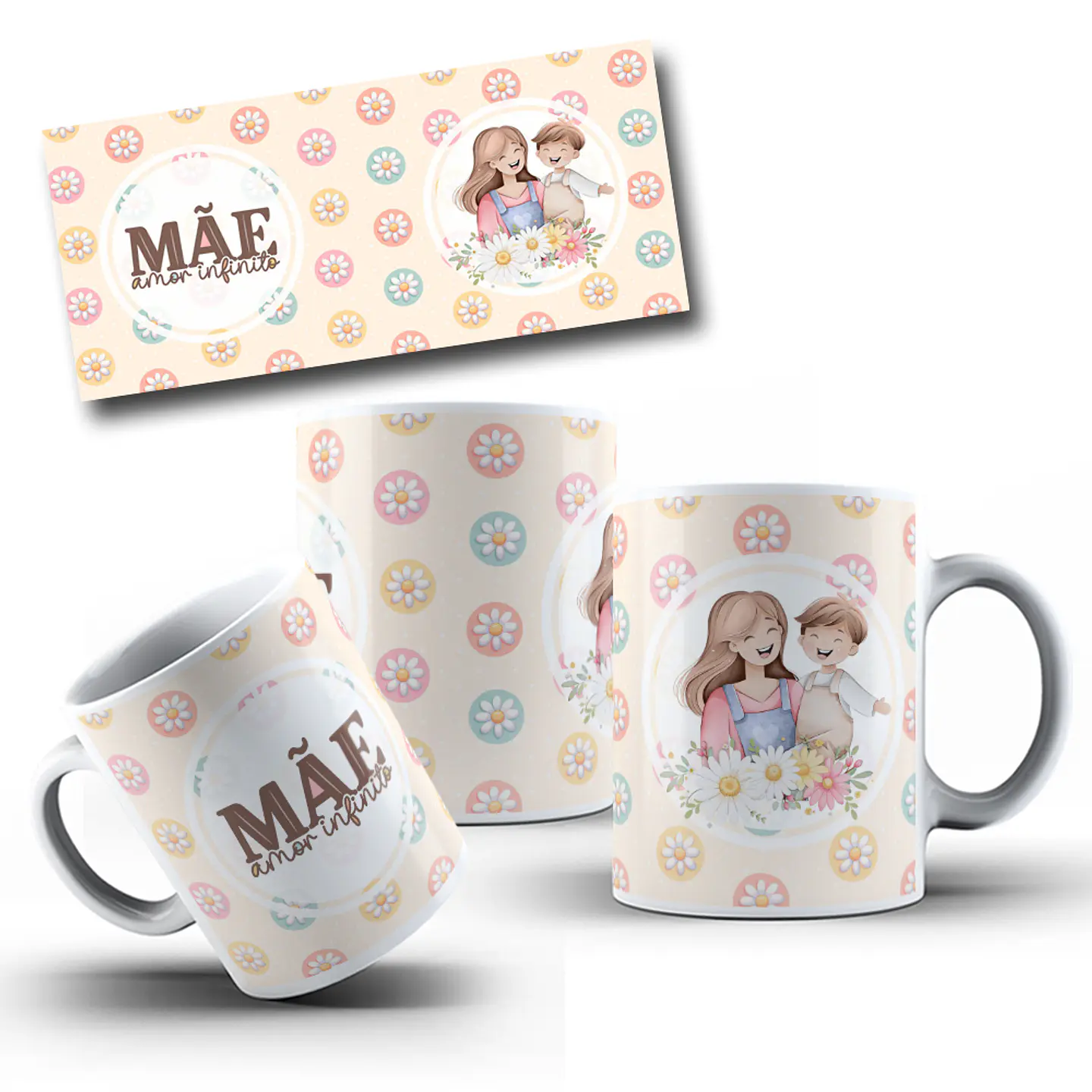 12 Artes para Caneca Dia das Mães Arquivo em Jpg  8