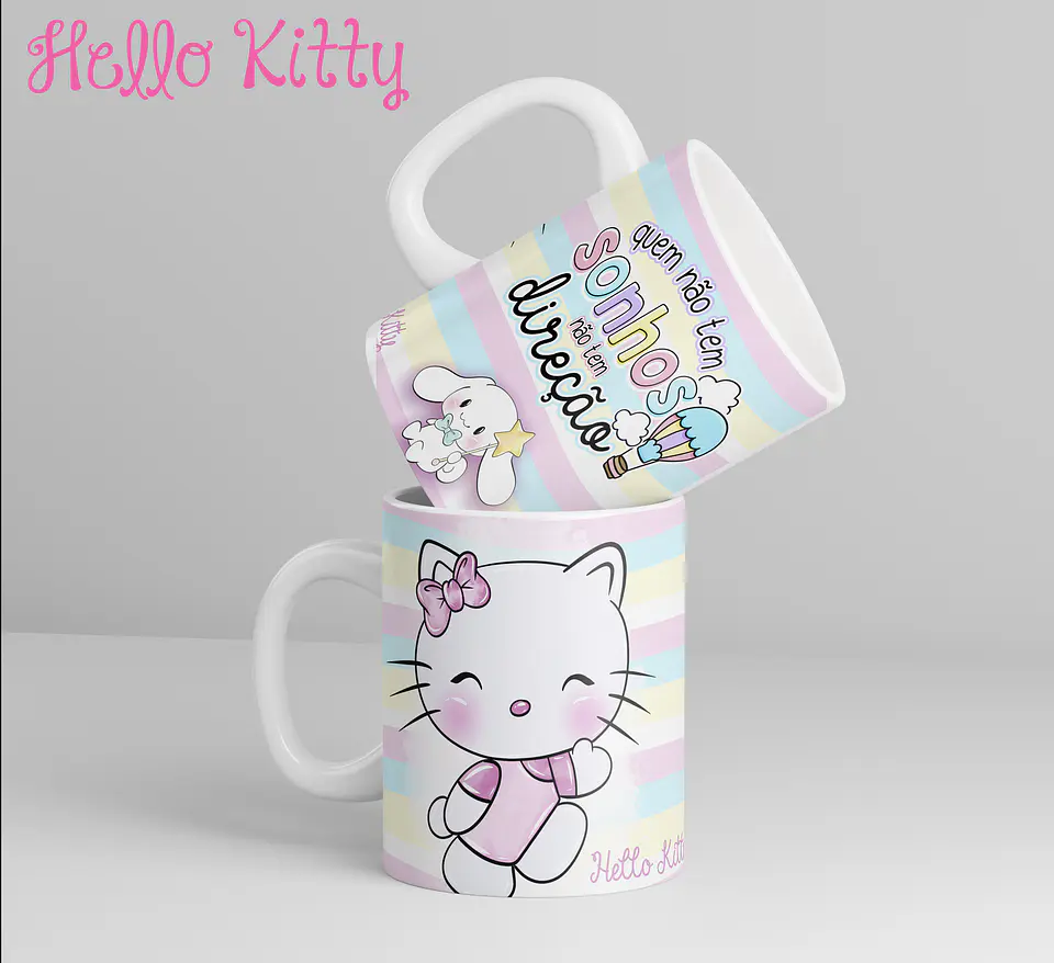 12 Artes para Caneca Hello Kitty Arquivo em Jpg 1