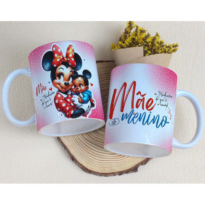 15 Artes para Caneca Dia das Mães Minnie e Margarida Arquivo Editável 5