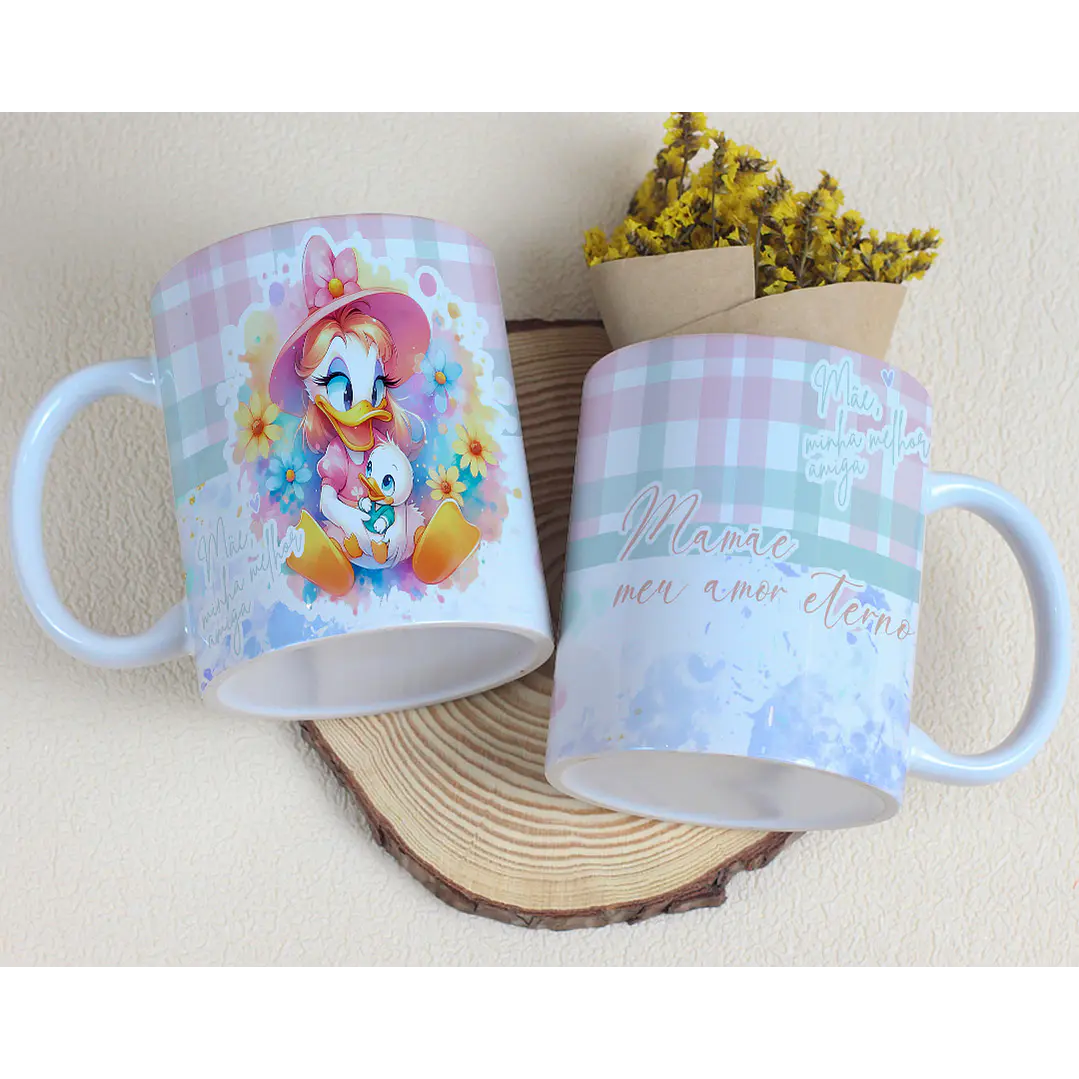 15 Artes para Caneca Dia das Mães Minnie e Margarida Arquivo Editável 7