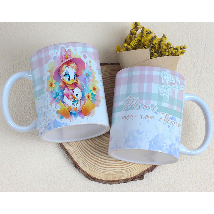15 Artes para Caneca Dia das Mães Minnie e Margarida Arquivo Editável 7